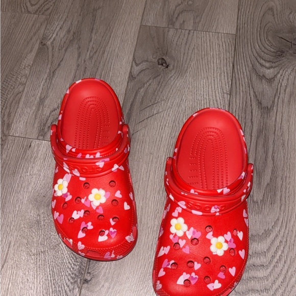 Red Floral Crocs - Picture 1 of 2